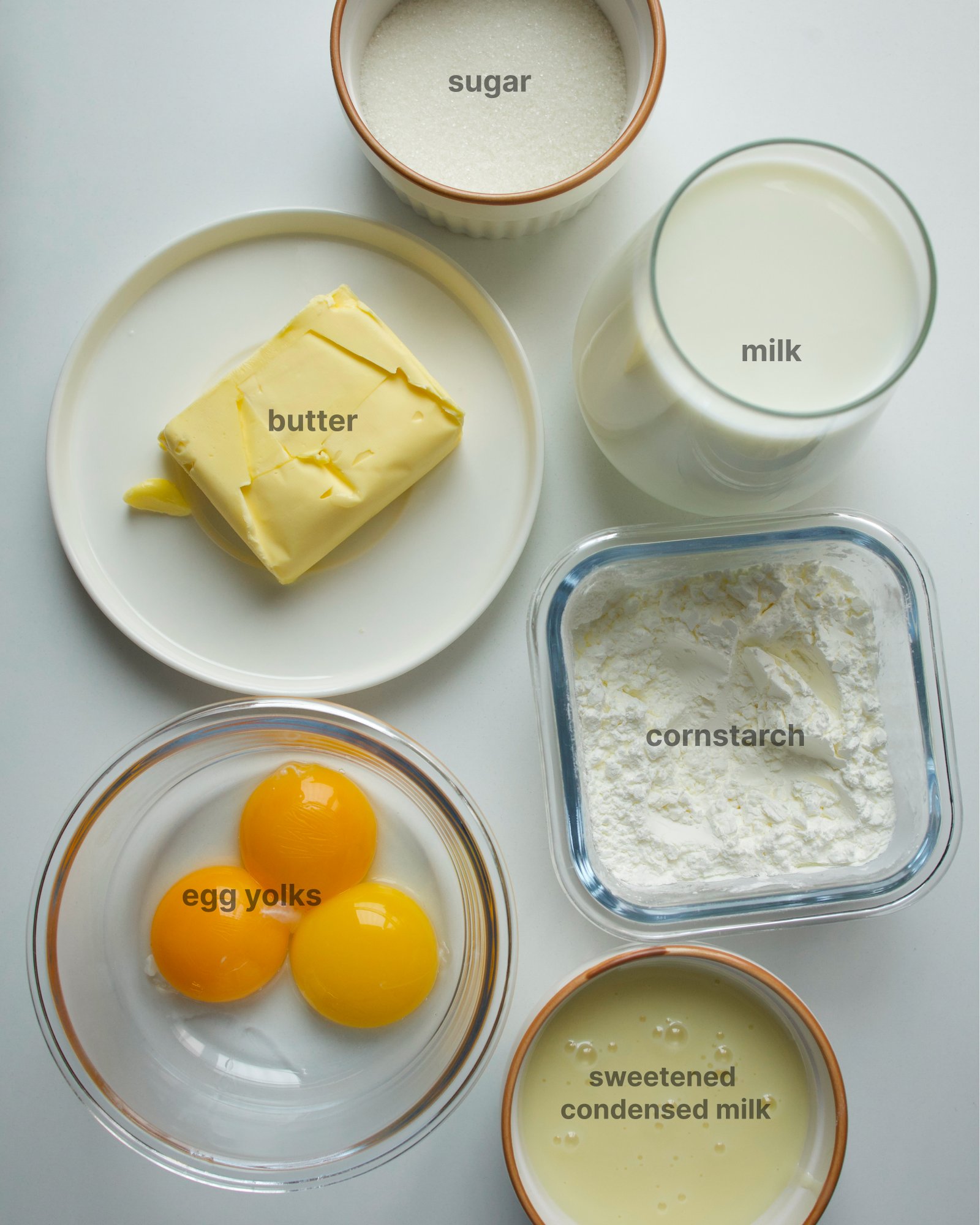 Vanilla Pastry Cream. Ingredients